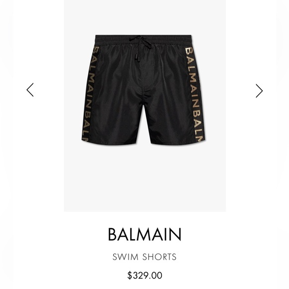 SOLD. Balmain Logo Print Swim Shorts black and gold size Medium. Brand New - Picture 9 of 10